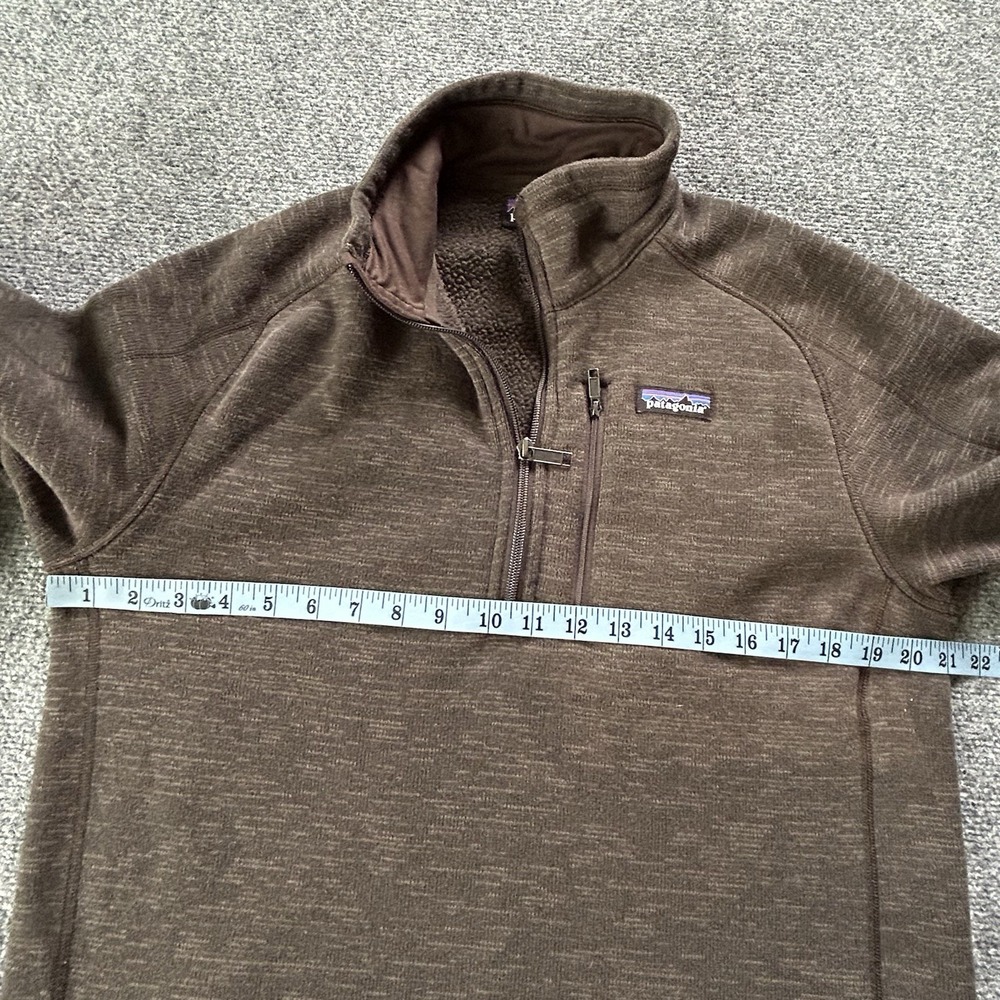 Patagonia‎ Jacket Mens Medium Brown Better Sweater 1/4-Zip Pullover Fleece - Picture 10 of 11